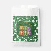 愛らしいベビー恐竜のパーティー フェイバーバッグ (正面)