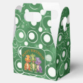 愛らしいベビー恐竜のパーティー フェイバーボックス (オープン)