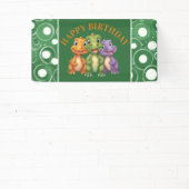 愛らしいベビー恐竜のパーティー 横断幕 (インサイチュ)