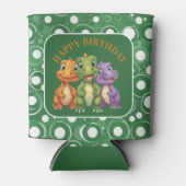 愛らしいベビー恐竜のパーティー 缶クーラー (正面)