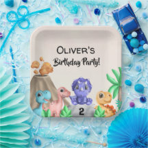 愛らしいベビー恐竜の誕生日パーティー