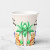 愛らしいベビー恐竜の誕生日パーティー 紙コップ (左)