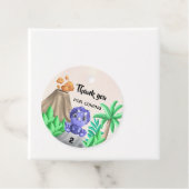 愛らしいベビー恐竜バースデーパーティーメッセージカード フェイバータグ (インサイチュ)