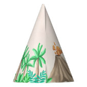 愛らしいベビー恐竜誕生日 パーティーハット (裏面)