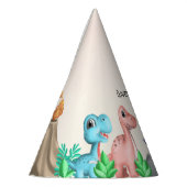 愛らしいベビー恐竜誕生日 パーティーハット (左)