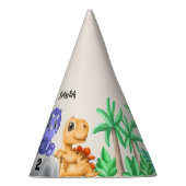 愛らしいベビー恐竜誕生日 パーティーハット (右)