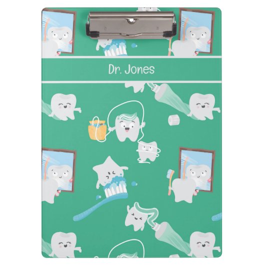 愛らしいベビー歯歯科医院歯科医 クリップボード (正面)