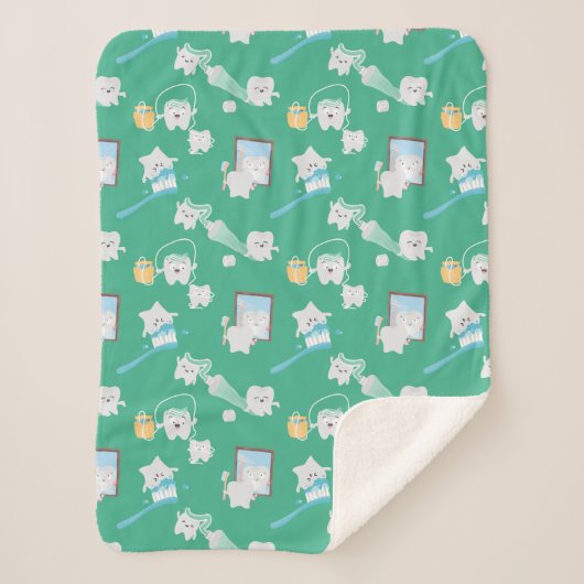 愛らしいベビー歯歯科医院歯科医 シェルパブランケット (正面)