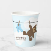 愛らしいベビー物干しボーイ赤ちゃんシャワー 紙コップ (正面)