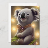 愛らしいベビー笑顔のコアラベア シーズンカード (正面/裏面)