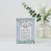 愛らしいベビー象の本の詩の要求カード エンクロージャーカード (スタンド正面)
