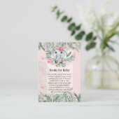 愛らしいベビー象の本の詩の要求カード エンクロージャーカード (スタンド正面)