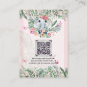 愛らしいベビー象の本の詩の要求カード エンクロージャーカード (裏面)