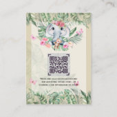 愛らしいベビー象の本の詩の要求カード エンクロージャーカード (裏面)