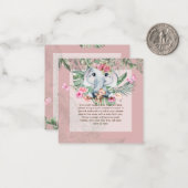 愛らしいベビー象の本の詩の要求カード ノートカード (正面/裏面インサイチュ)