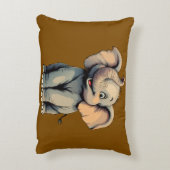 愛らしいベビー象 アクセントクッション (裏面(縦))