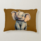 愛らしいベビー象 アクセントクッション (裏面)