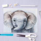 愛らしいベビー象 薄葉紙 (クラフト)