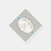 愛らしいベビー象 |赤ちゃんシャワー スタンダードカクテルナプキン (角)