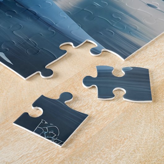 愛らしいベビー遊マンモスの北極海 ジグソーパズル (側面)