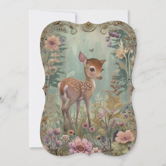 愛らしいベビー鹿の誕生のお知らせ (正面)