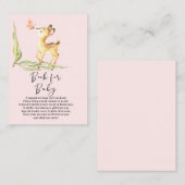 愛らしいベビー鹿ベビーシャワーブックベビー エンクロージャーカード (正面/裏面)