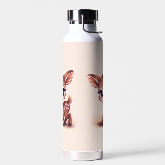 愛らしいベビー鹿 ウォーターボトル (左面)