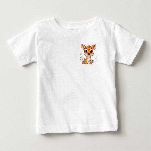 愛らしいベビー鹿 ベビーTシャツ (正面)