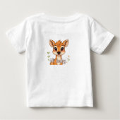 愛らしいベビー鹿 ベビーTシャツ (裏面)
