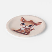 愛らしいベビー鹿 ペーパープレート (アングル)