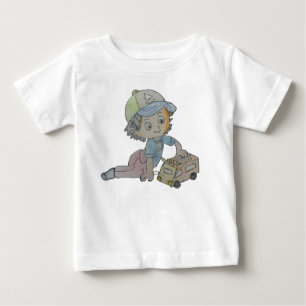 愛らしいベビーTシャツ:スケッチ印刷 ベビーTシャツ