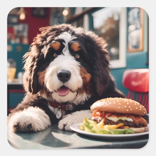 愛らしいベルナードルアットザディナー スクエアシール (正面)