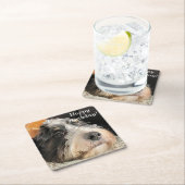 愛らしいベルネドードル スクエアペーパーコースター (インサイチュ)