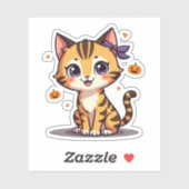 愛らしいベンガル子猫 - ハロウィンパステルアート シール (シート)