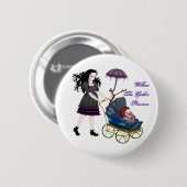 愛らしいベーコン白いボタンPin 缶バッジ (正面&裏面)