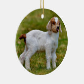 愛らしいベ生まれたばかりのアヤギ·キッド セラミックオーナメント (右)