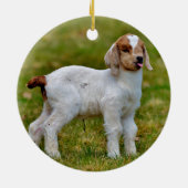 愛らしいベ生まれたばかりのアヤギ·キッド セラミックオーナメント (裏面)