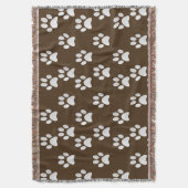 愛らしいペットの足のプリントパターン スローブランケット (正面縦)