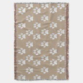 愛らしいペットの足のプリントパターン スローブランケット (正面縦)