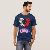 愛らしいペットハートTシャツ Tシャツ (正面フル)