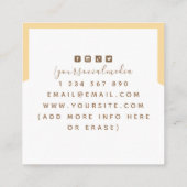 愛らしいペット顔動物サロンスパ気に病院 スクエア名刺 (裏面)