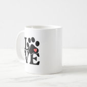 愛らしいペット+LOVEペットグッズ コーヒーマグカップ (正面左)