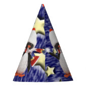 愛らしいペンギンのオーナメントのクリスマスの楽園 パーティーハット (裏面)