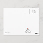 愛らしいペンギンのカップケーキトッパーポストカード ポストカード (裏面)