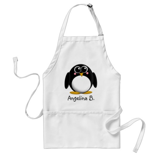 愛らしいペンギンのパーソナライズなエプロン スタンダードエプロン (正面)