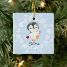 愛らしいペンギンの女の子 クリスマス