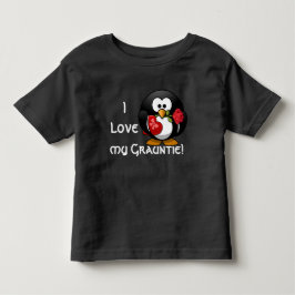 愛らしいペンギンは"私が私のGrauntieを愛することを宣言します! " トドラーTシャツ