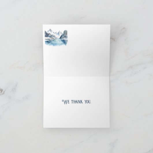 愛らしいペンギン一家 あなたのイグルーから私たちのイグルーへ サンキューカード (内部)