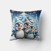 愛らしいペンギン3羽 クッション (裏面)