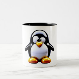 愛らしいペンギン ツートーンマグカップ